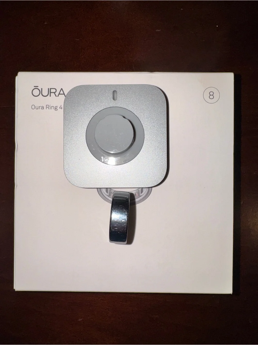 Oura Ring 4 Smart Ring - Silver Size 8